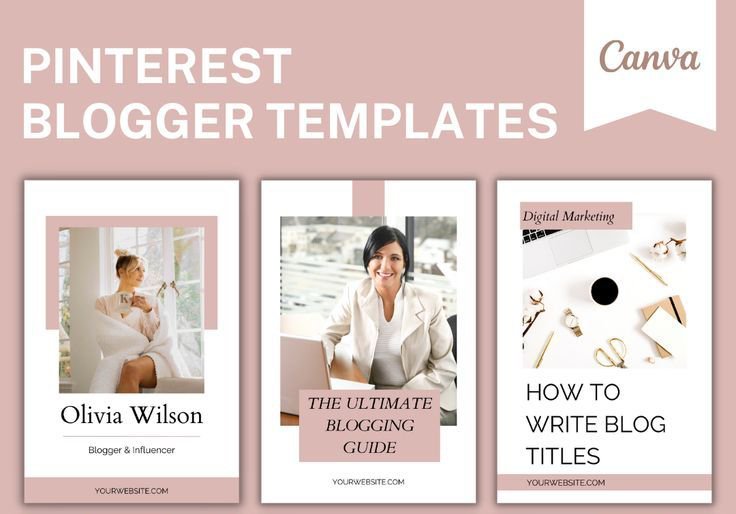 Canva free customizable Pinterest pins for bloggers