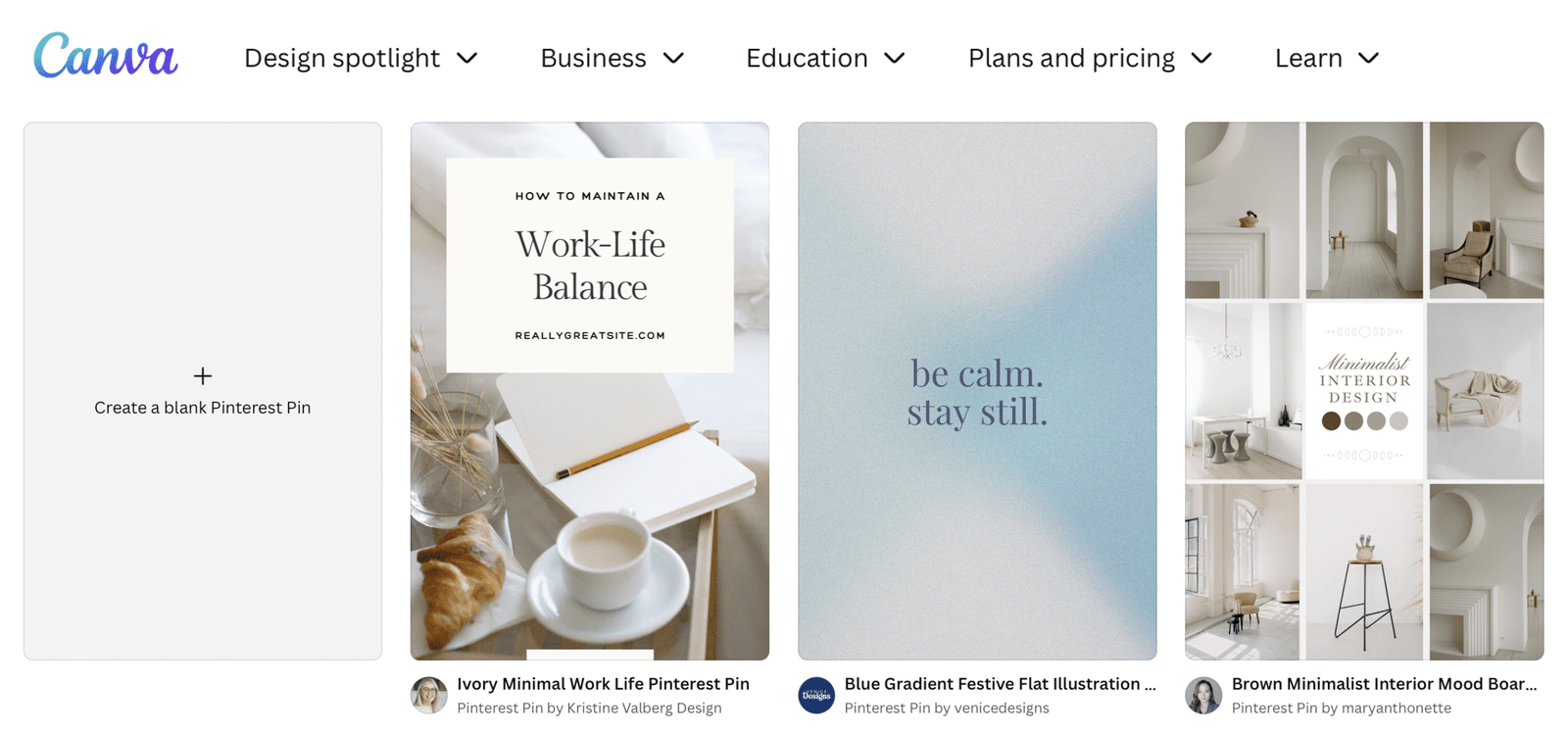 Canva Pinterest free pin templates