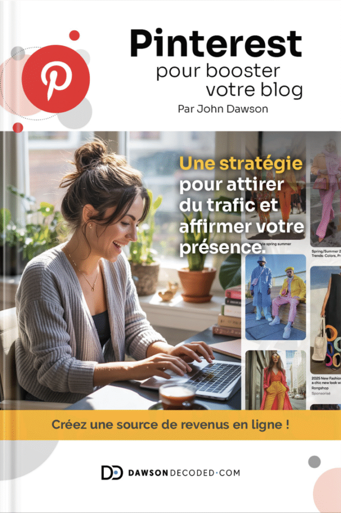 Couverture du guide payant Pinterest pour booster votre blog