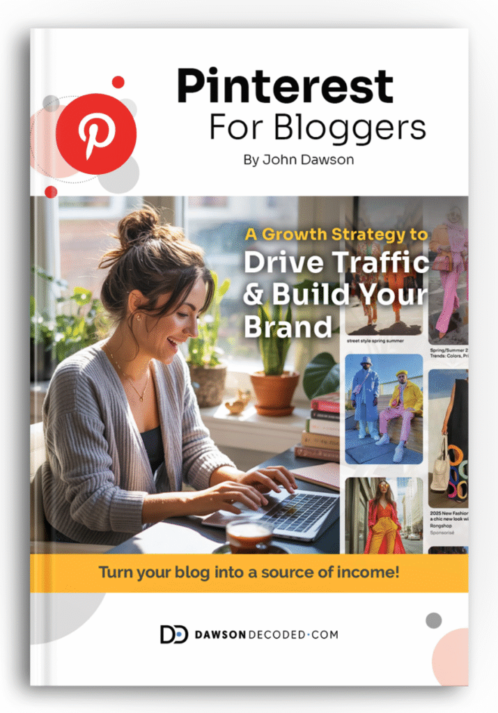 eBook front cover for the Pinterest for Bloggers Guide