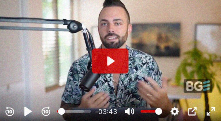 Screenshot of Adam Enfroy's BGE video on the BGE homepage.